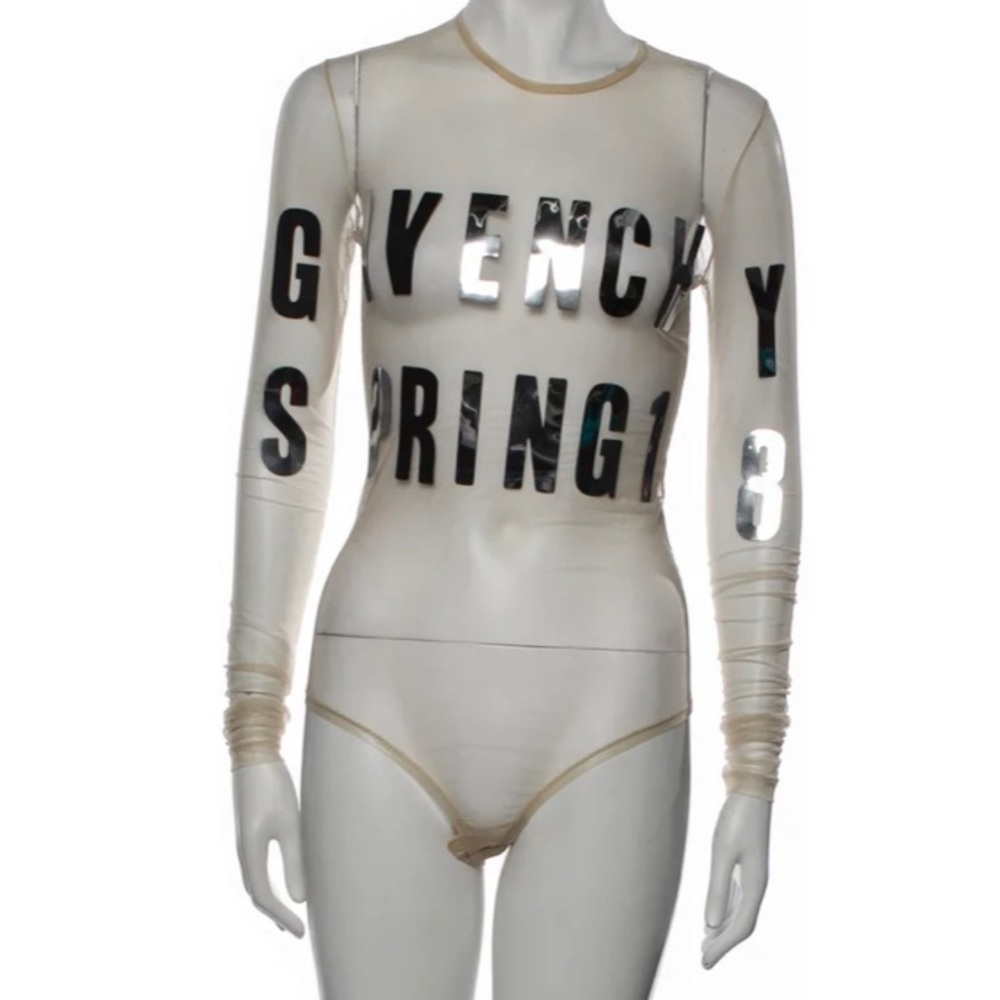 COPY - Authentic Givenchy ultra rare sheer metallic bodysuit